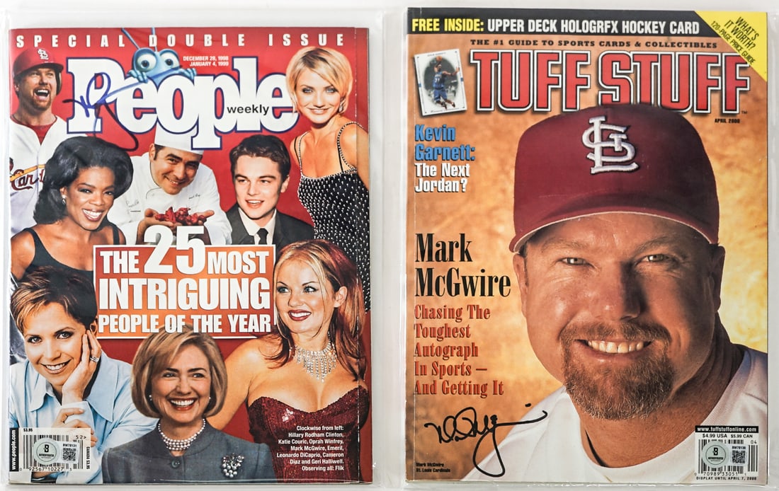 Mark McGwire (2) SIGNED Magazines BAS COA (1 of 7)