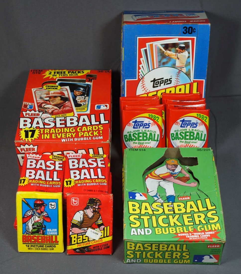 Group of Vintage Baseball Unopened Wax Packs (1 of 4)