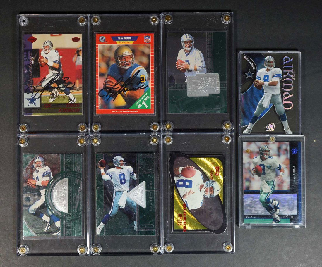 Troy Aikman Autographed, Insert and Rookie Cards (1 of 2)
