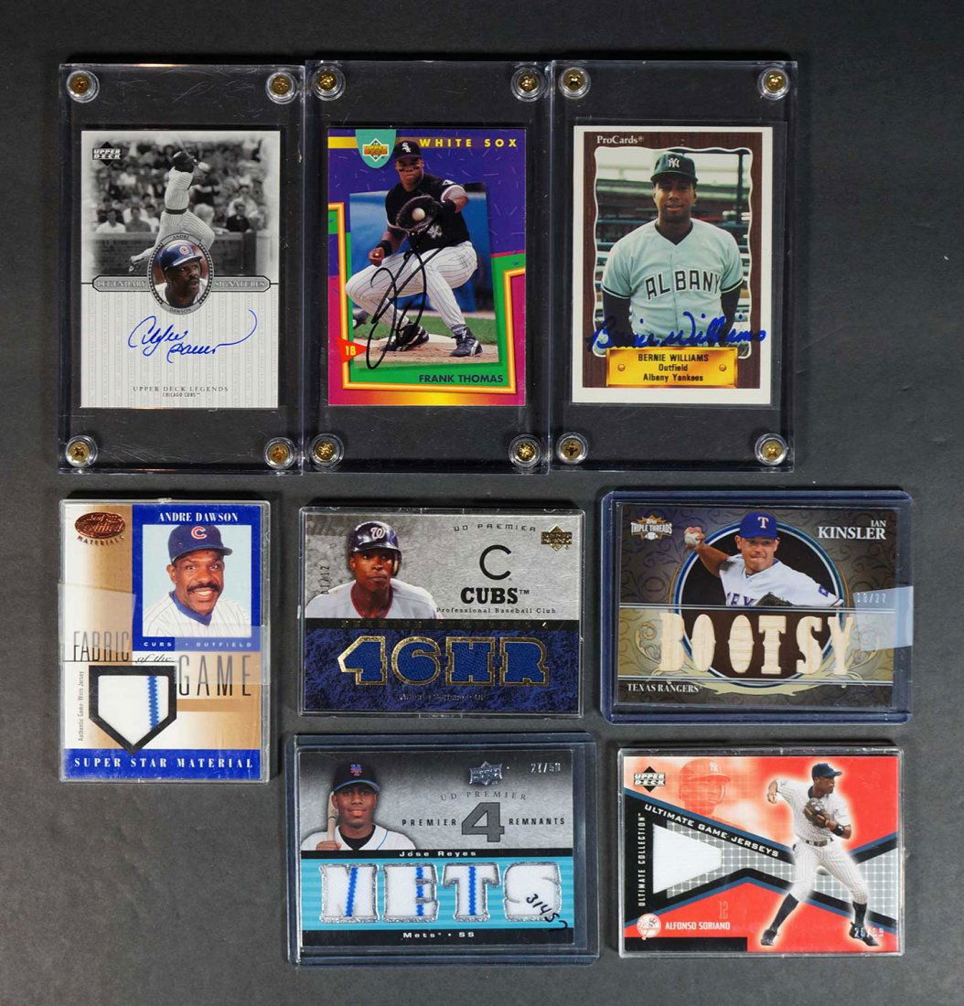 Group (14) Game-Used and Autographed BB Cards (1 of 4)