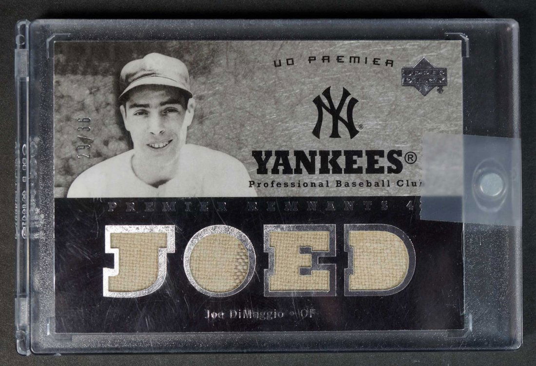 Joe DiMaggio UD Premier Remnants Game-Used Card (1 of 2)