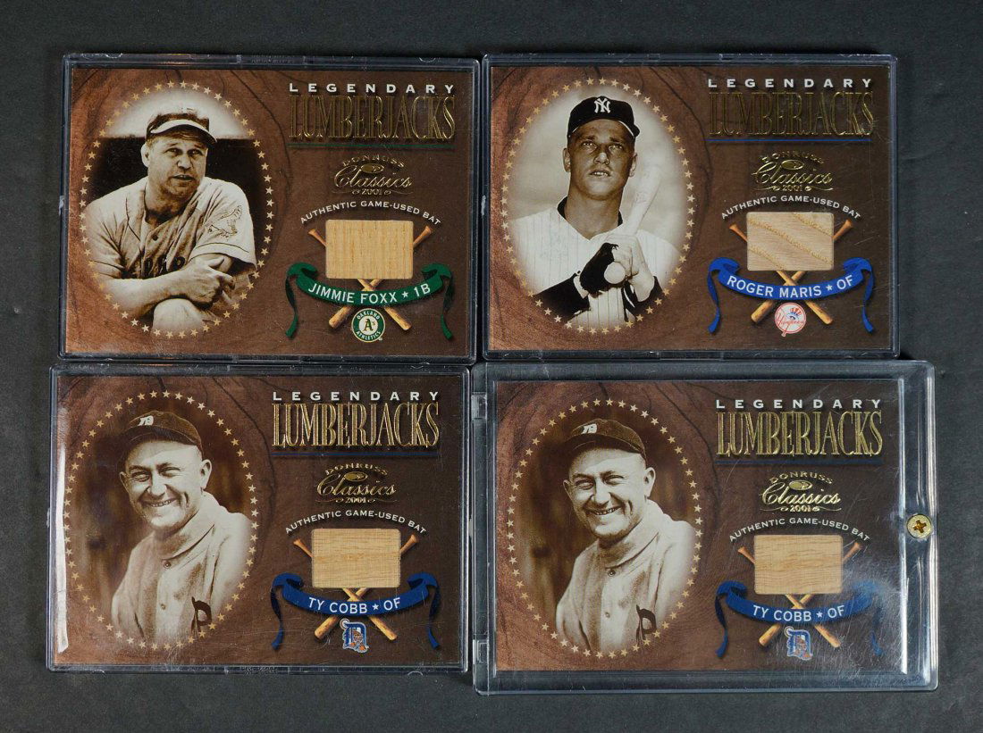 Group Four Legendary Lumberjacks Game-Used Cards (1 of 2)