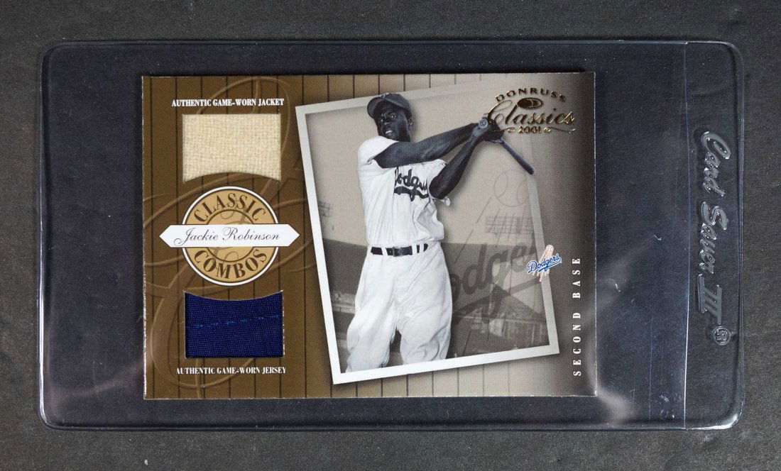 Jackie Robinson/Duke Snider Game-Worn Jersey Card (1 of 2)