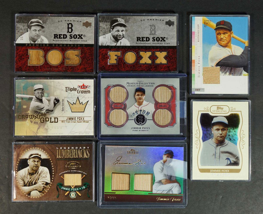 Jimmie Foxx Collection (17) Game-Used BB Cards (1 of 2)
