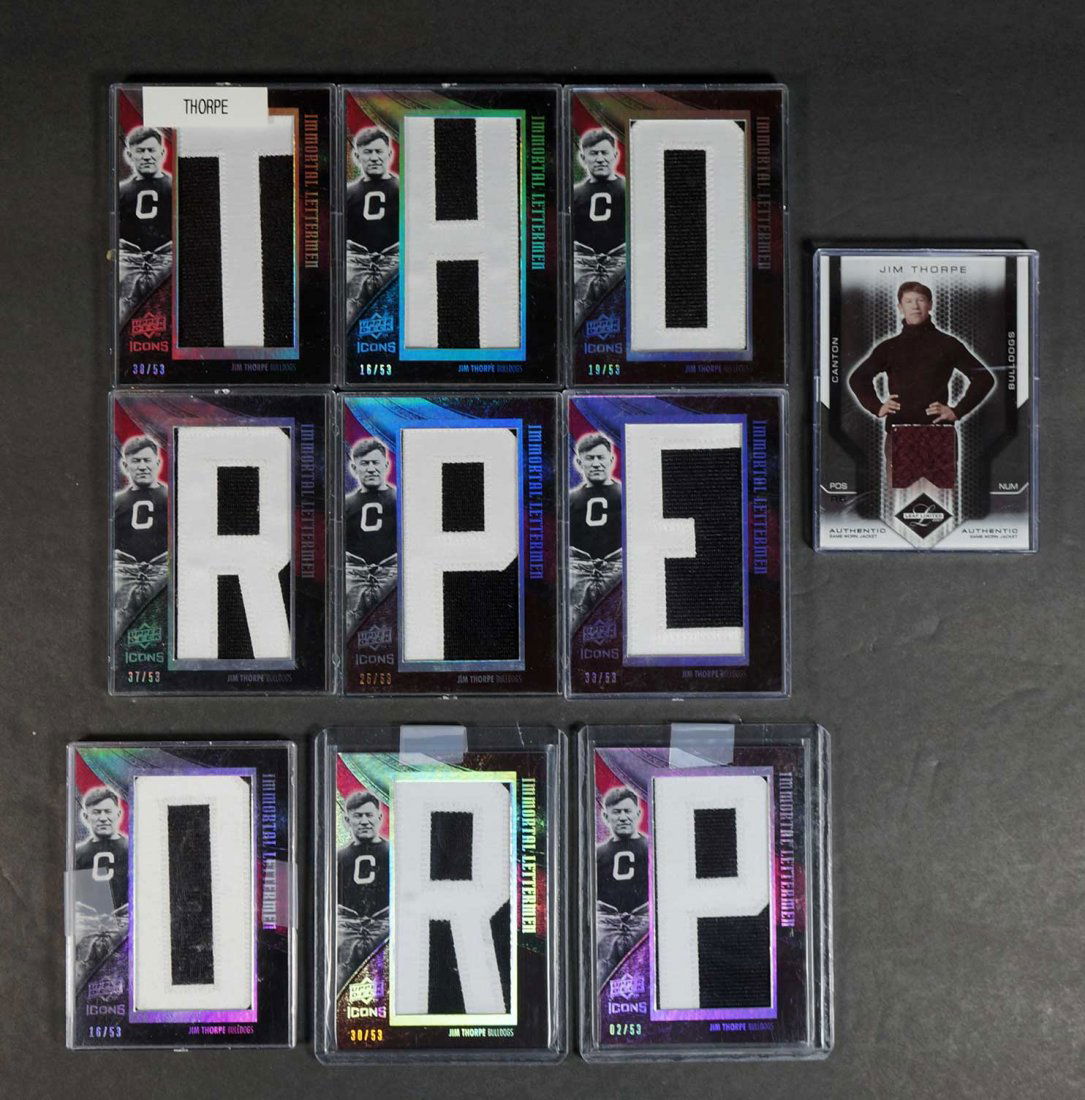 Jim Thorpe Game-Used FB Card and Letters (1 of 1)