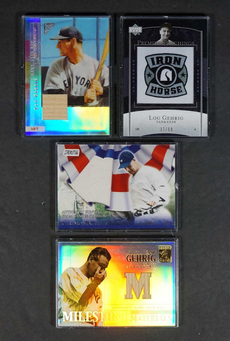 Lou Gehrig Game-Used, Limited Edition BB Cards (1 of 2)