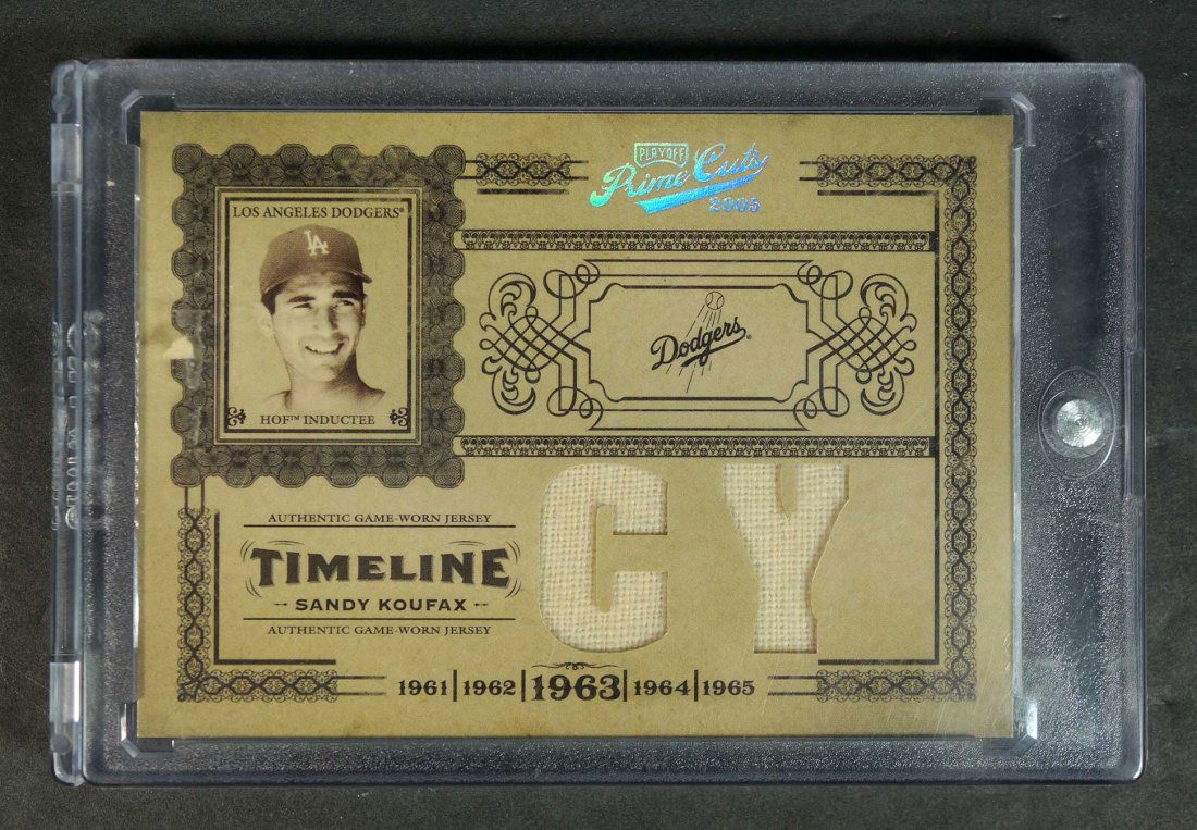 Sandy Koufax Game-Worn Relic Baseball Card #12/25 (1 of 2)