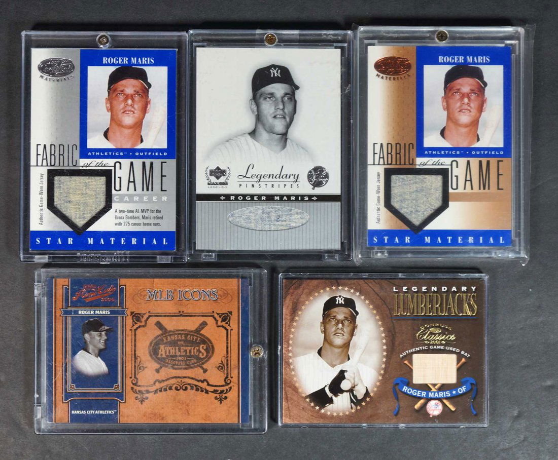 Roger Maris Game-Used Relic BB Cards (10) (1 of 4)