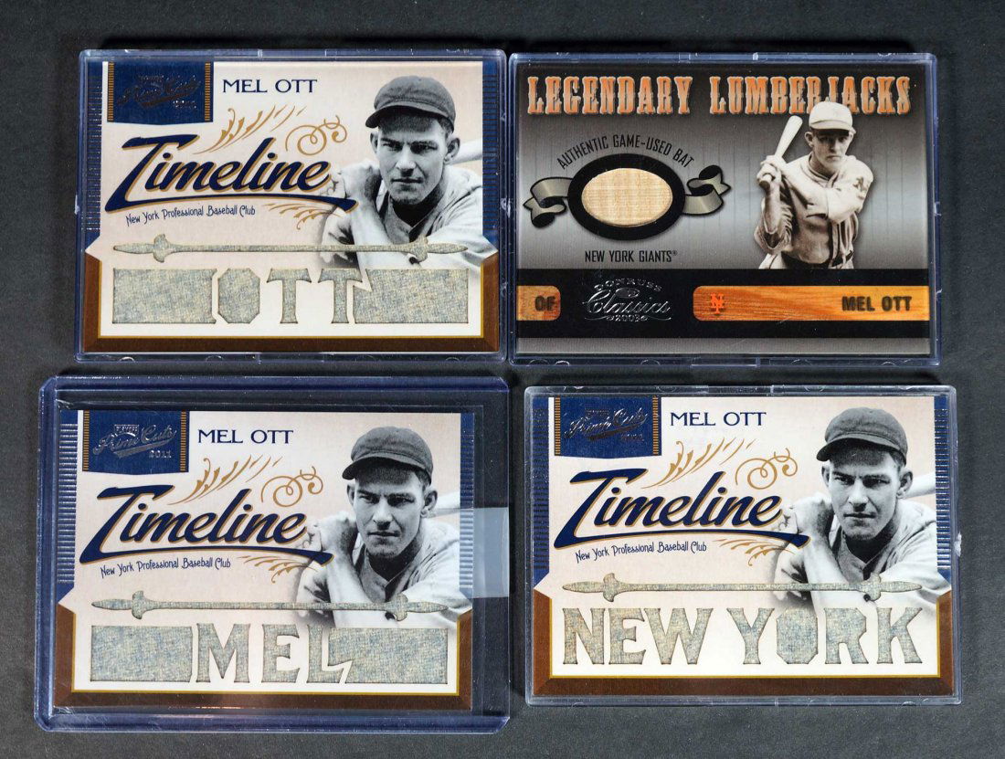 Mel Ott Game-Used Relic Baseball Cards (8) (1 of 3)