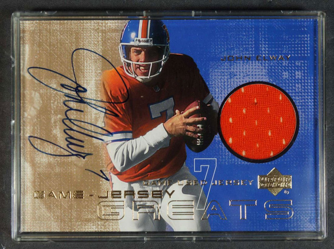 John Elway Game Jersey Relic Football Card (1 of 2)