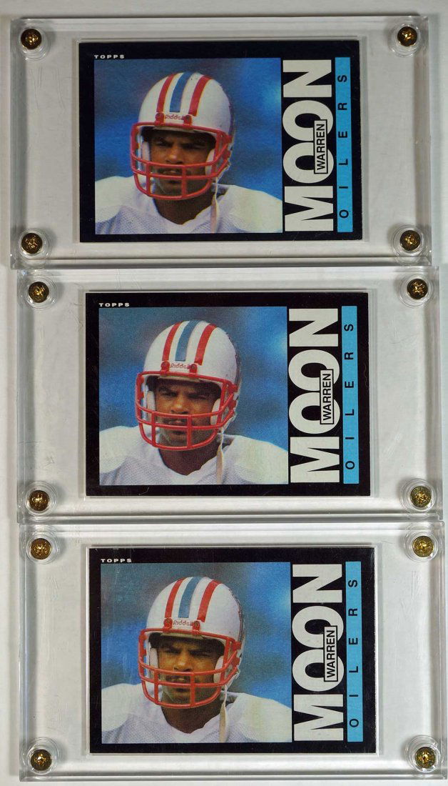 Warren Moon 1985 Topps Rookie Cards (3) (1 of 2)