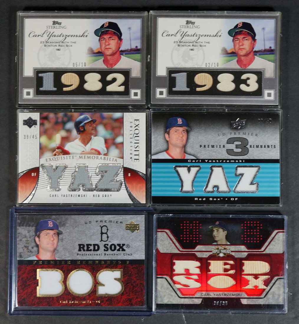 Carl Yastrzremski Game-Used Relics BB Cards (6) (1 of 1)