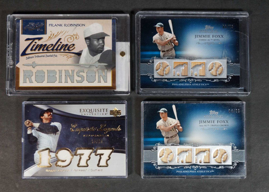 Jimmie Foxx, Reggie Jackson GU BB Relics Cards (1 of 2)