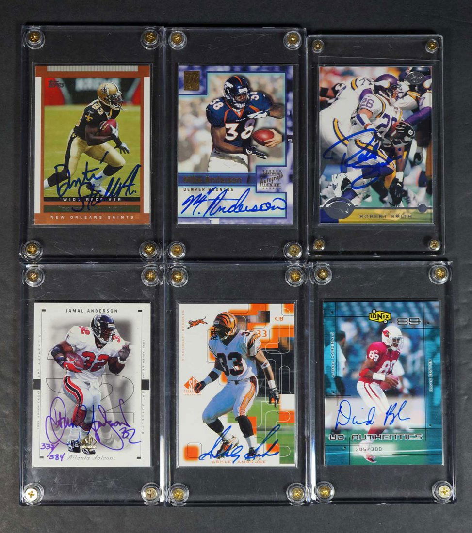 NFL Autographed Football Cards (6) (1 of 1)