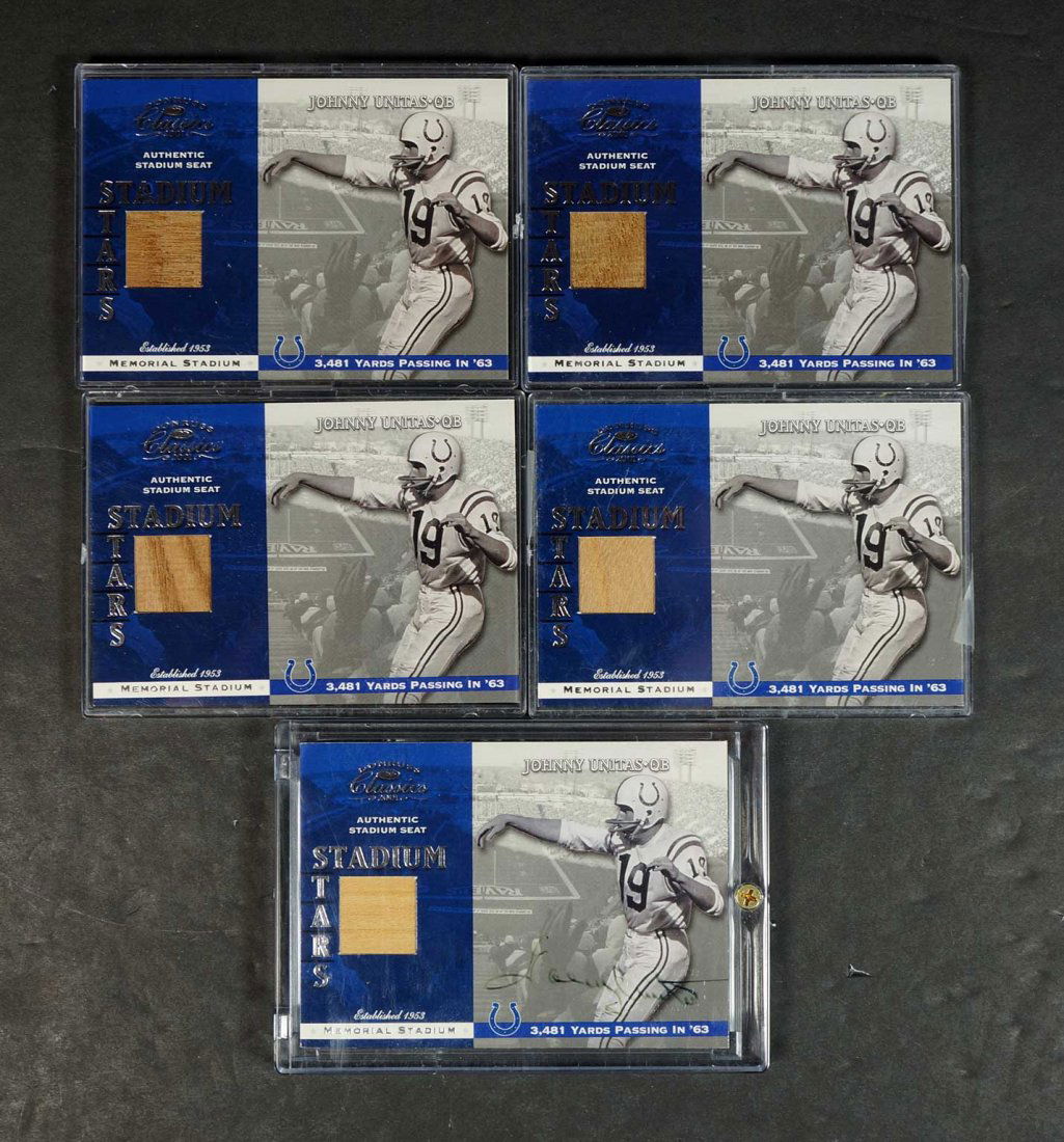 Johnny Unitas Stadium Stars & Signed Cards (1 of 2)
