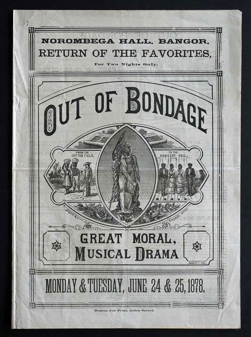 1878 Theatre Program [Out of Bondage] (1 of 1)