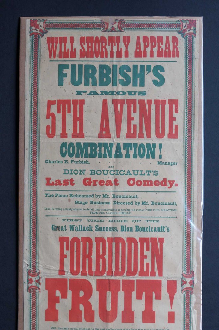 19th Century Broadside [Forbidden Fruit] (1 of 2)