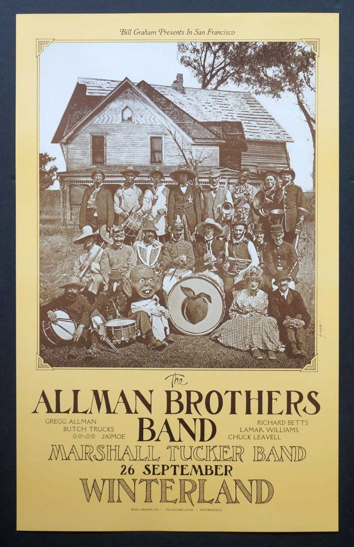 Allman Brothers 1973 Concert Poster Winterland (1 of 1)