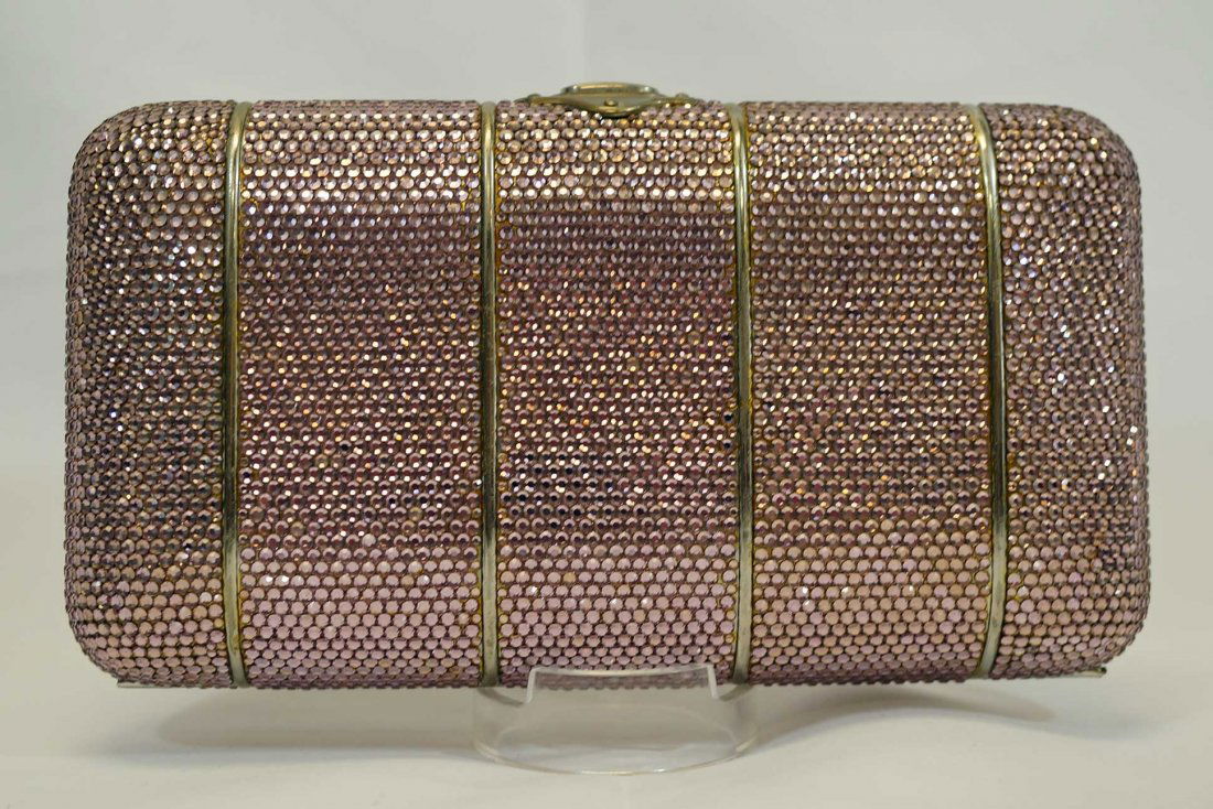 Judith Leiber Pink Crystal Evening Bag (1 of 1)
