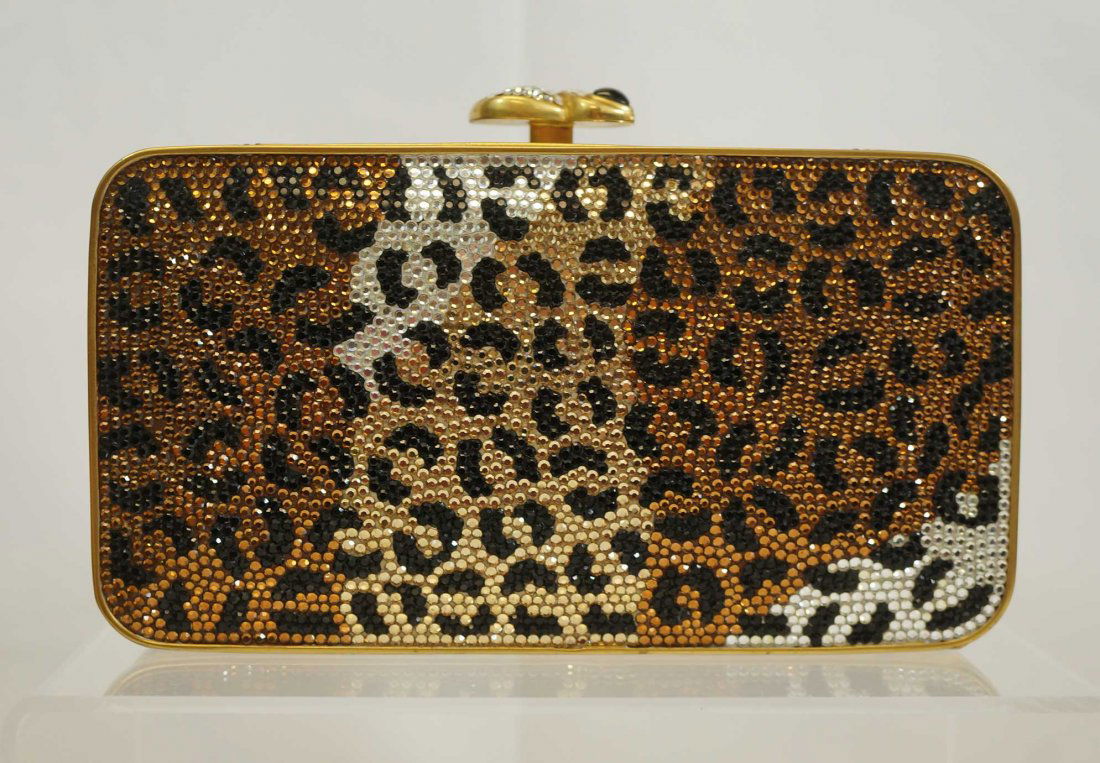 Judith Leiber Full Bead Leopard Design Evening Bag (1 of 2)