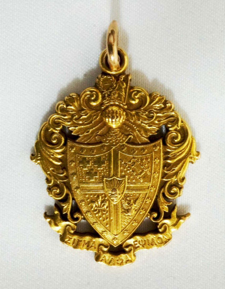 Antique 14K Gold Armorial Pendant or Charm (1 of 1)