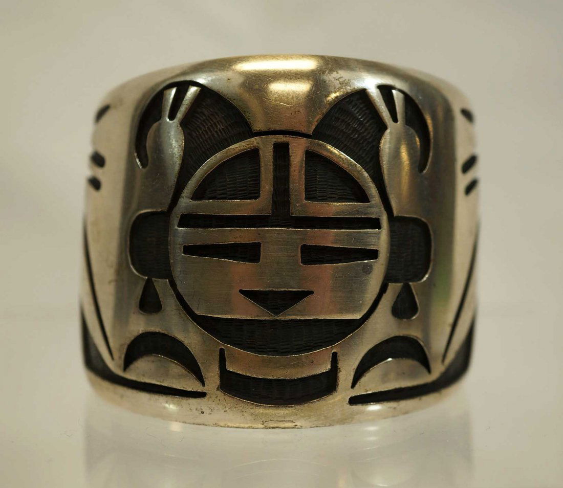 Bernard Dawahoya Vintage Signed Hopi Cuff Bracelet (1 of 3)