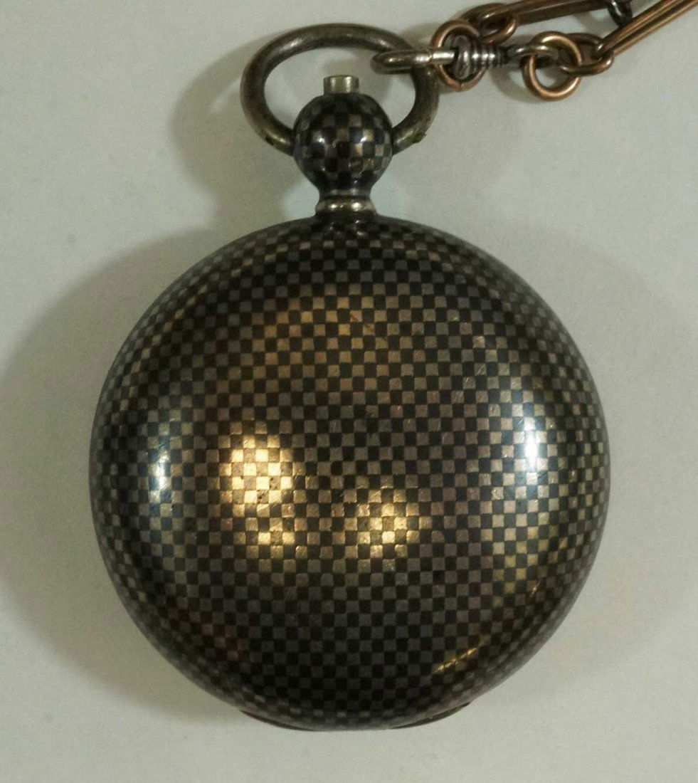 French Niello Silver Coin Purse (1 of 4)