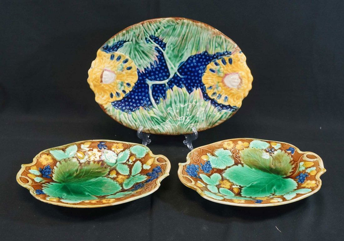 Three Pieces Antique Majolica (1 of 2)