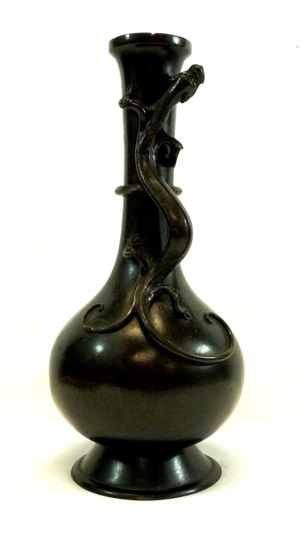 Old Chinese Bronze Dragon Vase (1 of 7)