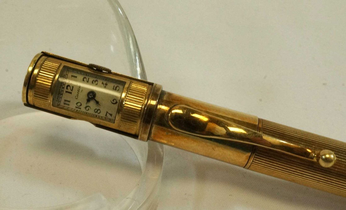 Cartier 14K Gold Clock Pencil (1 of 4)