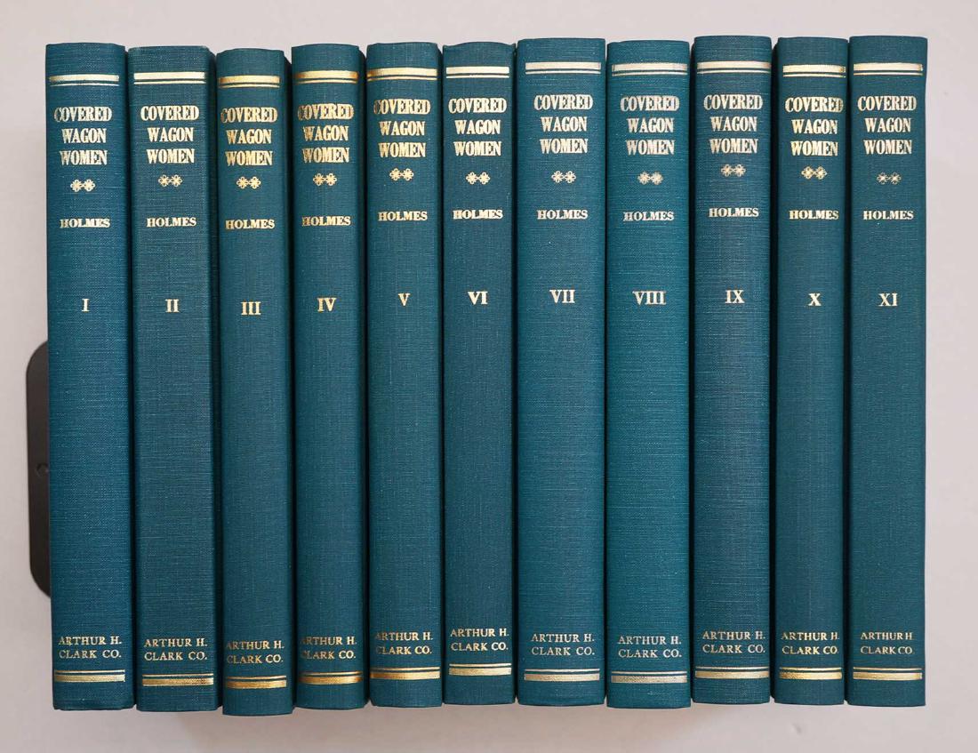 Holmes, Kenneth Covered Wagon Women 11 Volumes Set: Covered Wagon Women by Kenneth Holmes, Eleven-volume set dated 1986 Second Printing (Volume I) to 1993 (Volume XI). Ex/Ex+. Auction Gallery Notes: Condition: If the auctioneer does not provide a state