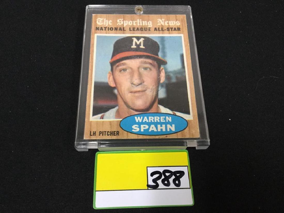 1962 TOPPS WARREN SPAHN SPORTING NEWS #399 (1 of 2)