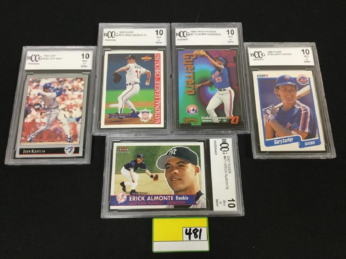 GROUP OF 5 GRADED BASEBALL CARDS (1 of 2)
