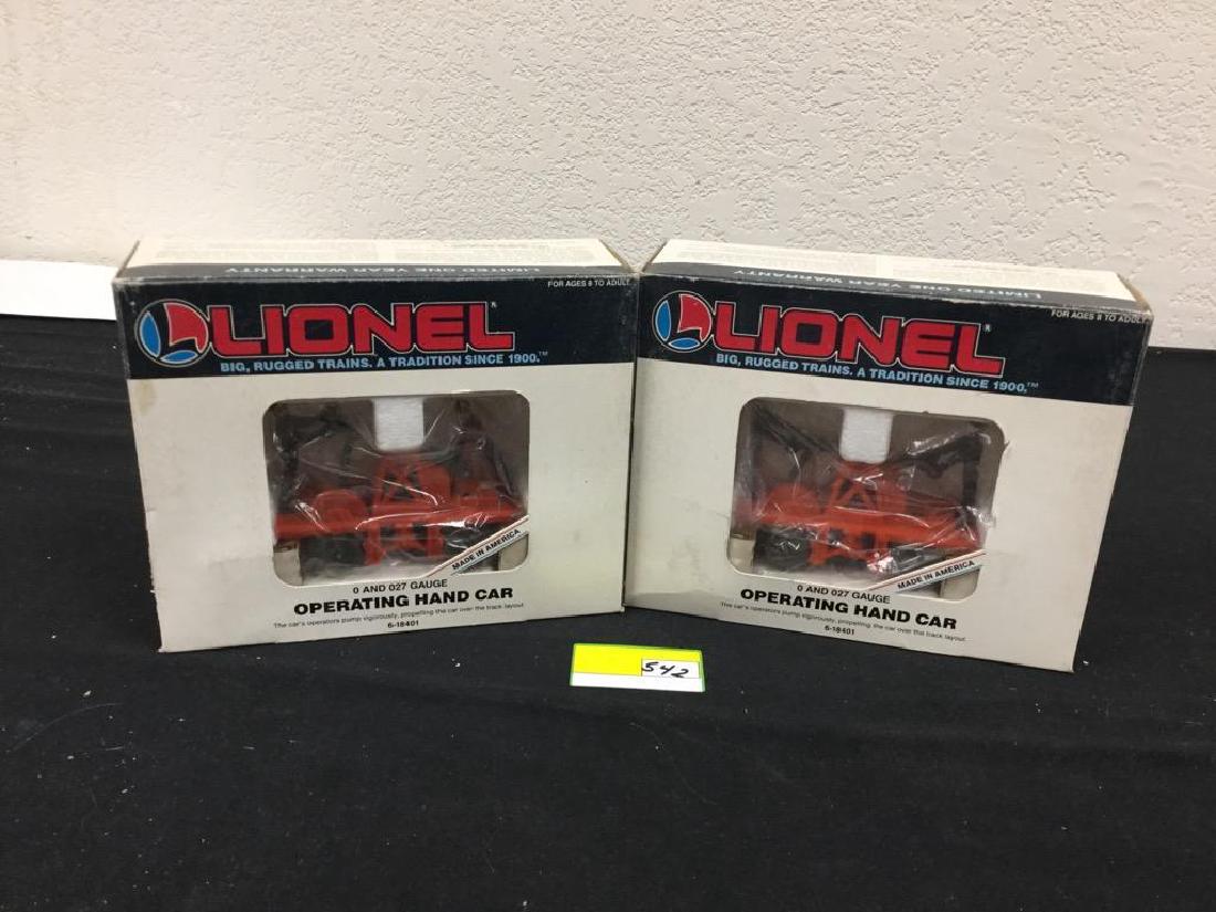 VINTAGE LIONEL OPERATING HAND CAR. TWO FOR ONE. 6-18401 (1 of 3)