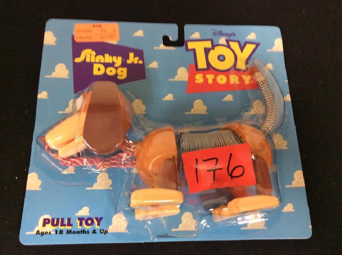 VINTAGE ORIGINAL TOY STORY SLINKY JR DOG PULL TOY. NIB (1 of 3)