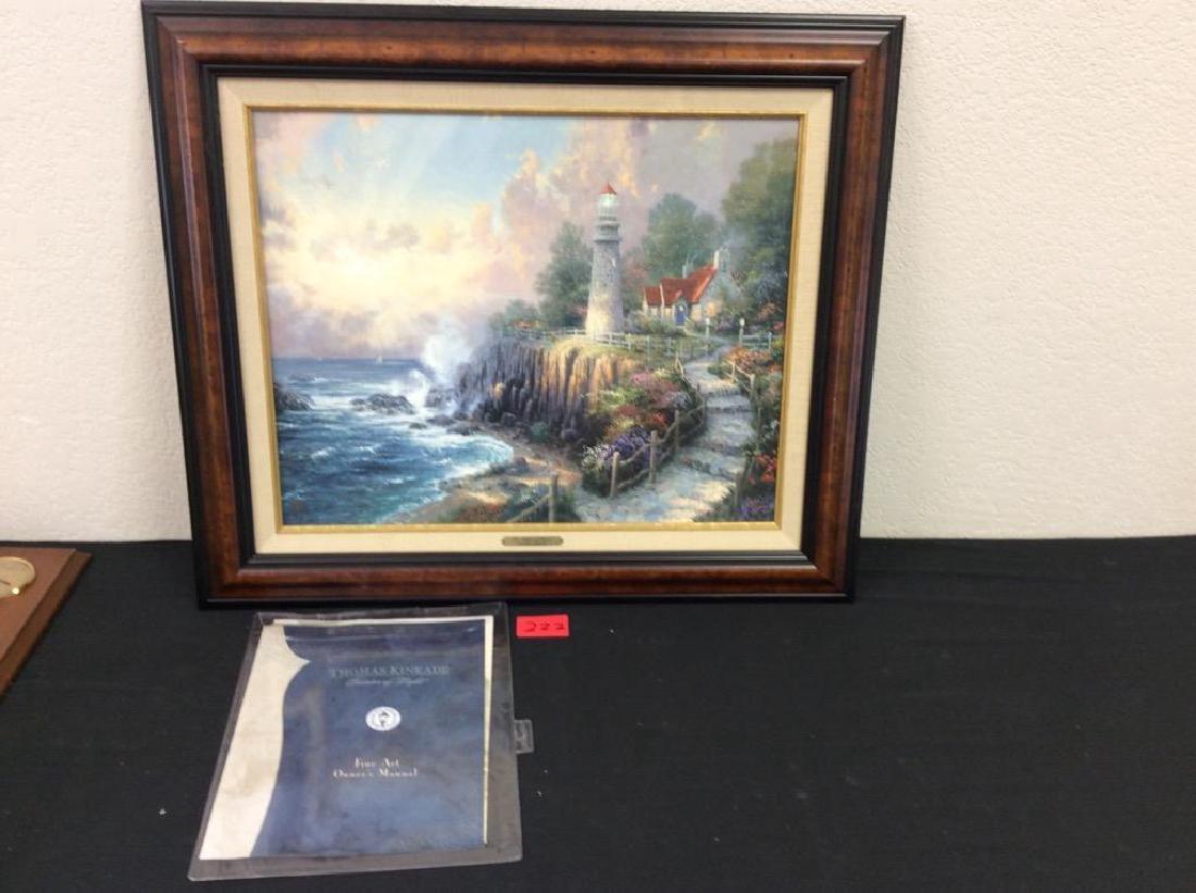 THOMAS KINKADE "THE LIGHT OF PEACE" FRAMED CANVAS (1 of 5)