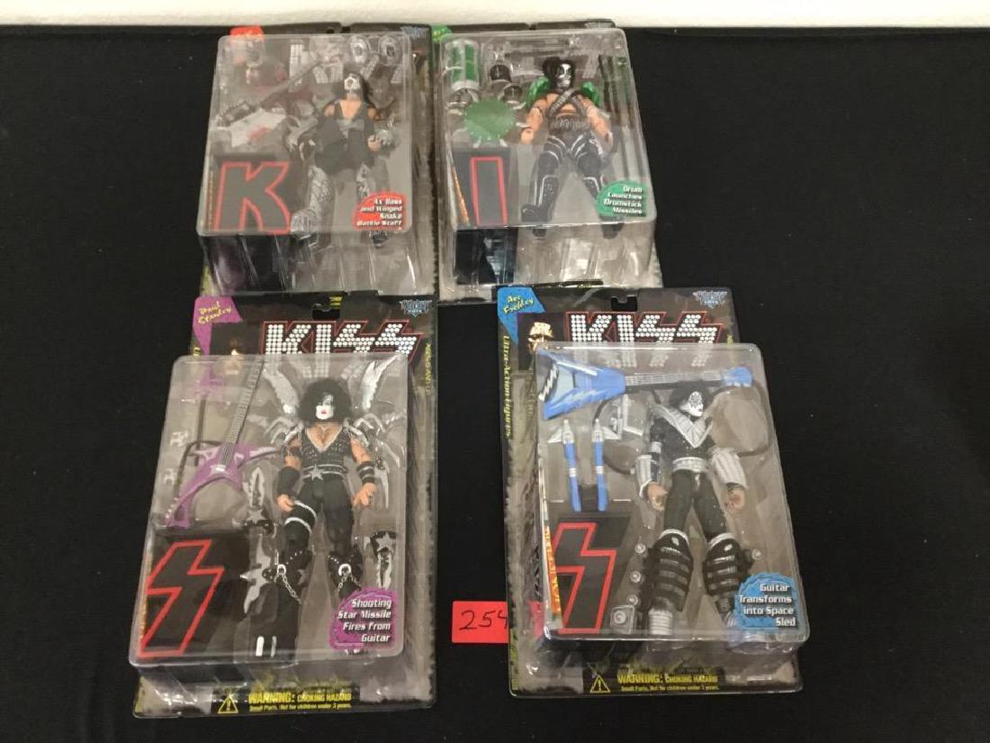 VINTAGE MAFARLANE TOYS, SET OF FOUR, KISS ACTION (1 of 9)