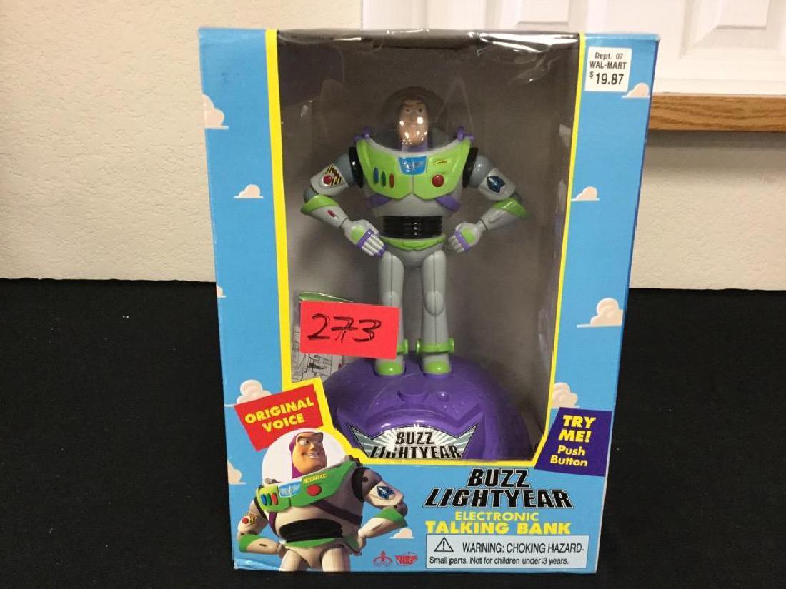 VINTAGE THINK WAY TOY STORY "BUZZ LIGHTYEAR": VINTAGE THINK WAY TOY STORY "BUZZ LIGHTYEAR" ELECTRONIC TALKING BANK. LNIB.