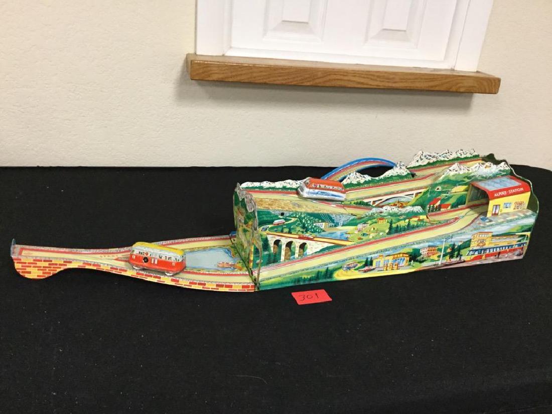 VINTAGE TIN OHIO ARTS ALPINE STATION. RARE WITH TWO (1 of 7)