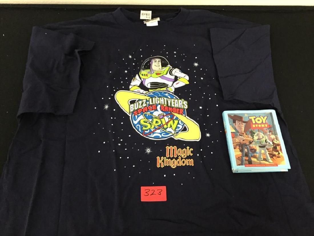 VINTAGE DISNEY TOY STORY XXL BUZZ LIGHTYEAR SPACE: VINTAGE DISNEY TOY STORY XXL BUZZ LIGHTYEAR SPACE RANGER MAGIC KINGDOM TEE SHIRT AND ONE TOY STORY "THE ART OF MAKING THE ANIMATED FILM, BOOK.