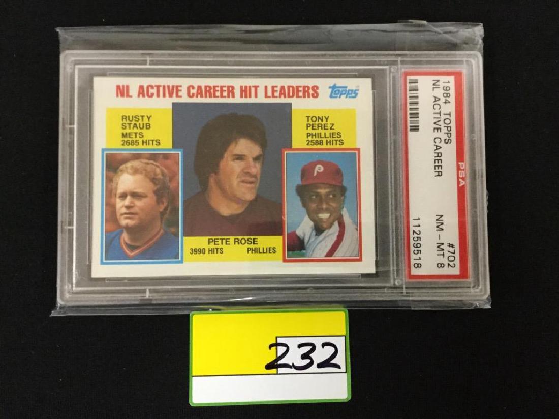 1984 Topps Pete Rose Hit Leaders PSA 8 (1 of 2)