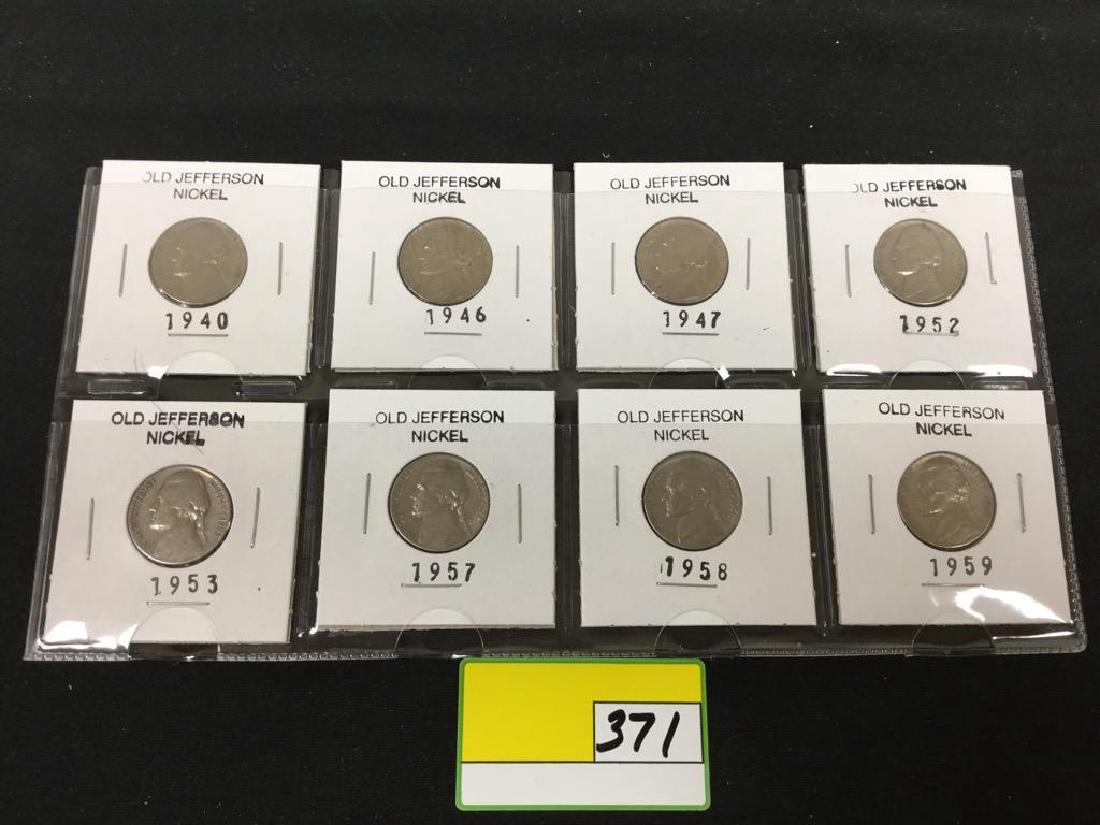 8 OLD JEFFERSON NICKELS. NICE SELECTION (1 of 2)