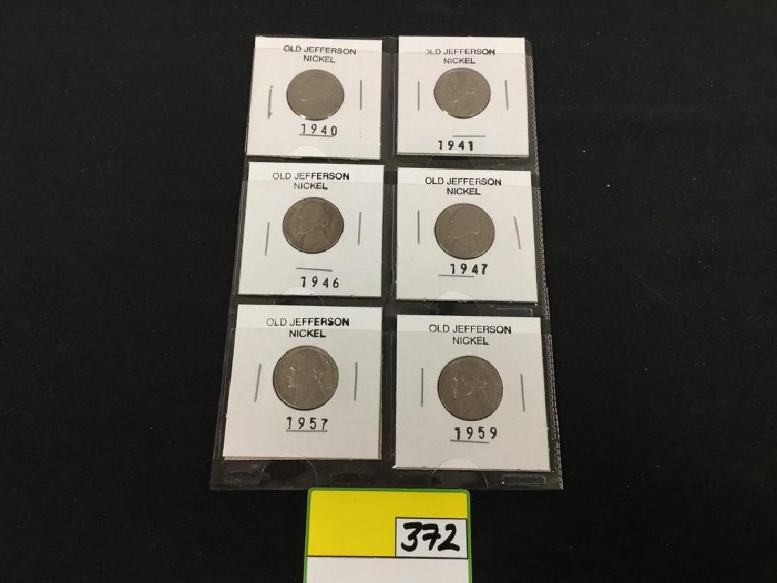 6 OLD JEFFERSON NICKELS. NICE SELECTION (1 of 2)