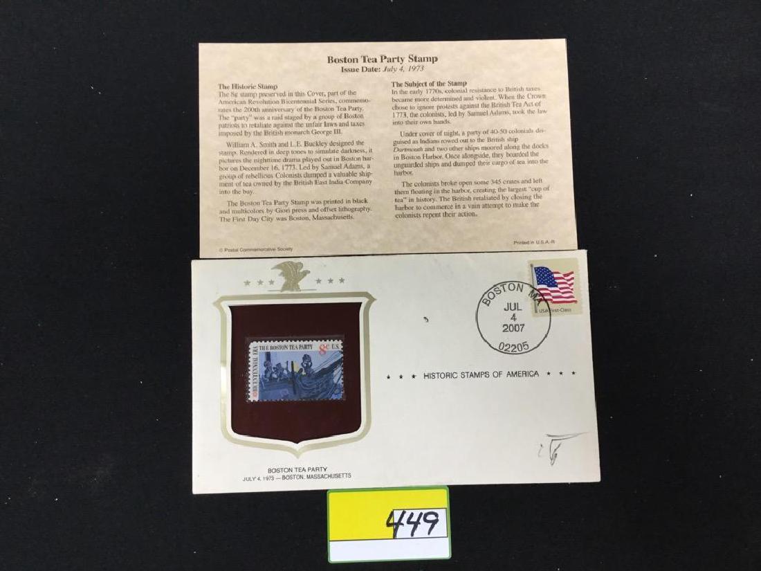 VINTAGE "BOSTON TEA PARTY STAMP" ISSUE DATE 1983 (1 of 3)