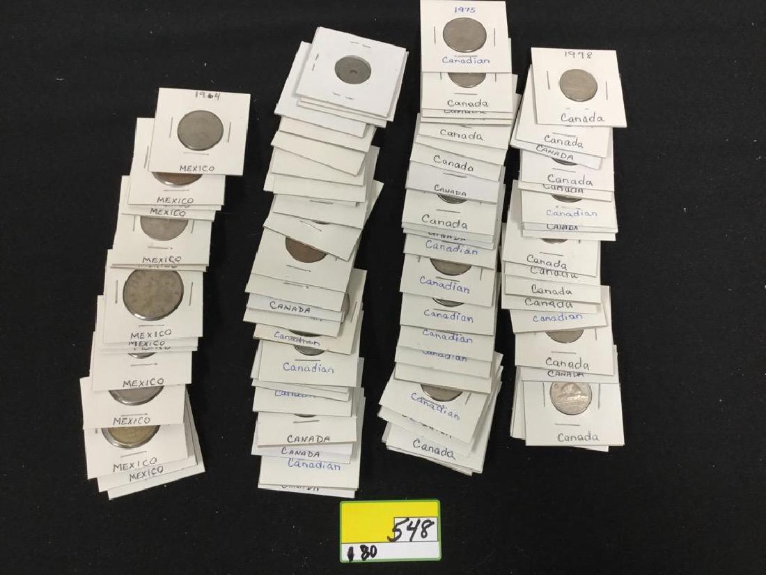 80 COUNT VARIOUS COINS FROM MEXICO AND CANADA (1 of 3)