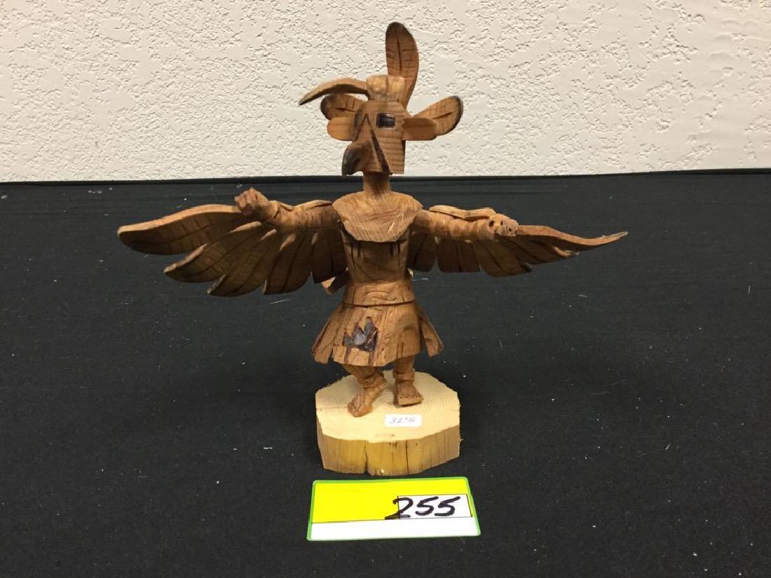 NATIVE AMERICAN HAND CARVED "EAGLE" WOOD KACHINA. (1 of 3)