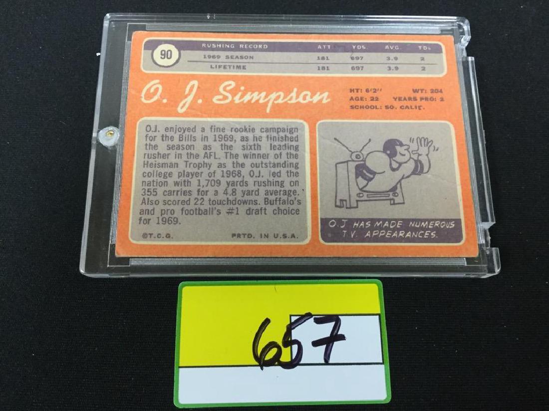 VINTAGE 1970 TOPPS #90 OJ SIMPSON RC ROOKIE CARD (1 of 1)