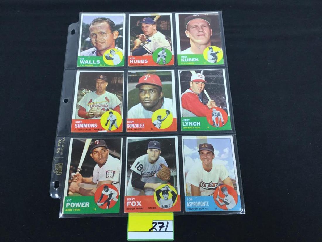 31 COUNT VINTAGE MIXED LOT 1963 TOPPS BASEBALL CARDS. (1 of 8)
