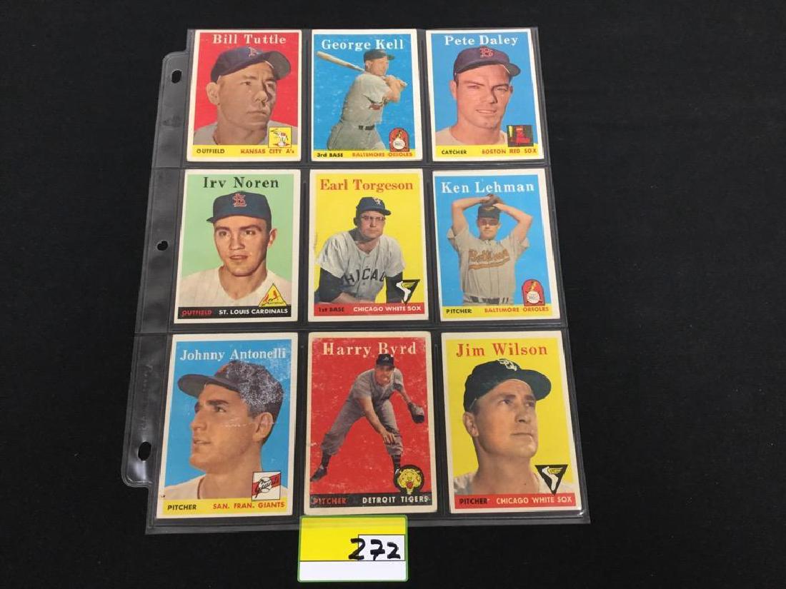 46 COUNT VINTAGE MIXED LOT 1958 TOPPS BASEBALL CARDS. (1 of 14)