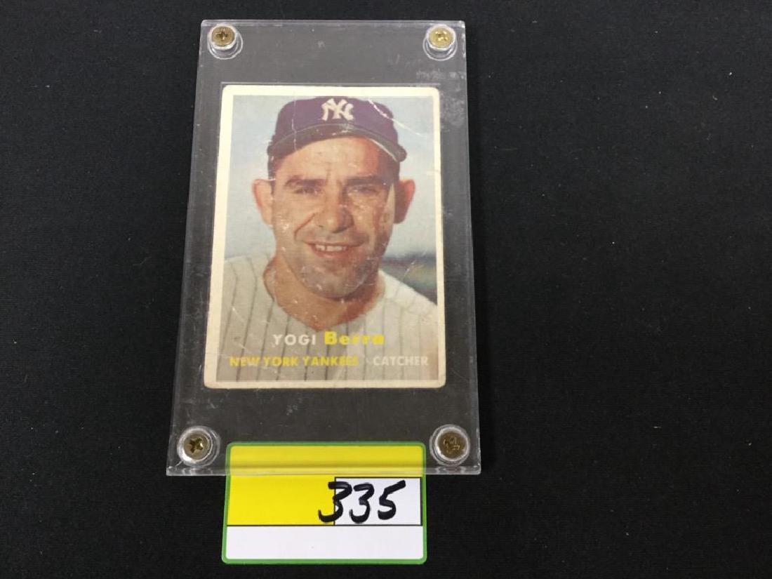VINTAGE 1957 TOPPS #2 YOGI BERRA HOF PLAYER, COACH.: VINTAGE 1957 TOPPS #2 YOGI BERRA HOF PLAYER, COACH.